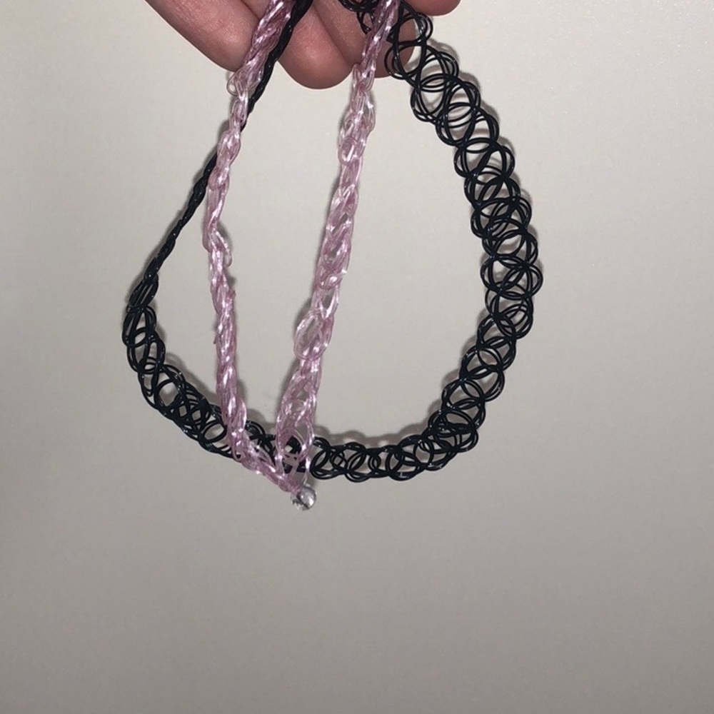 Choker bundle (black and pink)
